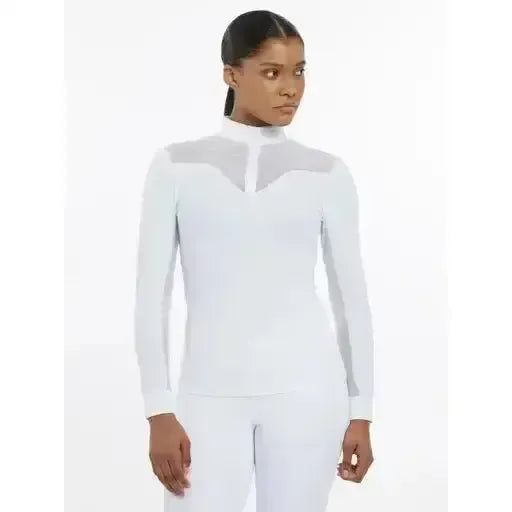 LeMieux Emily Long Sleeve Show Shirt White White UK 6 Show Shirts
