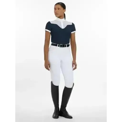 LeMieux Emily Short Sleeve Show Shirt Navy UK 16 Navy Show Shirts