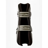 Black lemieux exo-flex tendon boot with gray adjustable straps padded interior expertly designed fusion