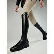 Black lemieux field riding boot in premium leather with elastic calf gussets and a sleek lace-up design