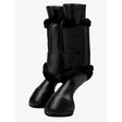 LeMieux Fleece Edged Mesh Brushing Boot Black Black / Black Medium Brushing Boots Barnstaple Equestrian Supplies