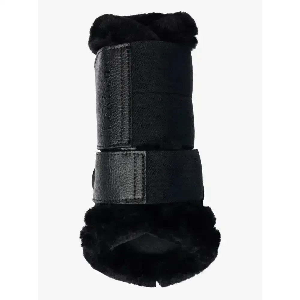 LeMieux Fleece Edged Mesh Brushing Boot Black Black / Black Medium Brushing Boots