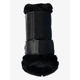 LeMieux Fleece Edged Mesh Brushing Boot Black Black / Black Medium Brushing Boots