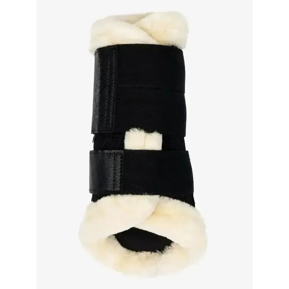 LeMieux Fleece Edged Mesh Brushing Boot Black / Natural Black / Natural Medium Brushing Boots