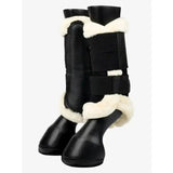 LeMieux Fleece Edged Mesh Brushing Boot Black / Natural Black / Natural Medium Brushing Boots