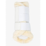 LeMieux Fleece Edged Mesh Brushing Boot White White / Natural Medium Brushing Boots Barnstaple Equestrian Supplies