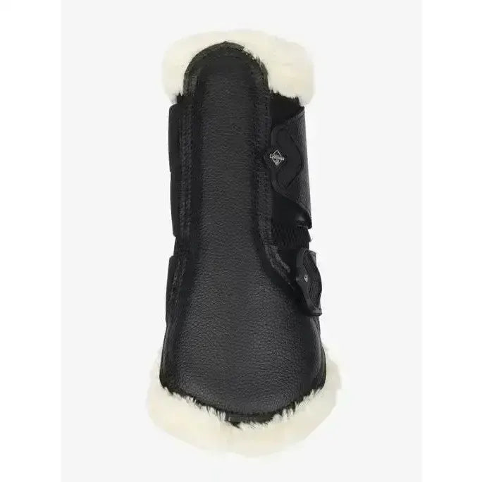 LeMieux Fleece Edged Mesh Brushing Boots Black/Natural Medium Black/Natural Brushing Boots