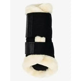 LeMieux Fleece Edged Mesh Brushing Boots Black/Natural Medium Black/Natural Brushing Boots