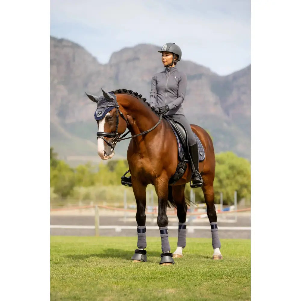 LeMieux Fleece Edged Over Reach Boot Twilight Grey Twilight Grey Medium Over Reach Boots