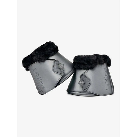 LeMieux Fleece Edged Over Reach Boot Twilight Grey Twilight Grey Medium Over Reach Boots