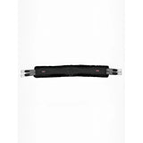 Black lemieux fleece lined anatomic girth with soft fleece lining and silver buckles in black black color