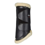 LeMieux Fleece Lined Brushing Boots Black Natural Medium Brushing Boots