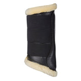 LeMieux Fleece Lined Brushing Boots Black Natural  - Barnstaple Equestrian Supplies