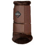 LeMieux Fleece Lined Brushing Boots Brown Medium Brushing Boots Barnstaple Equestrian Supplies