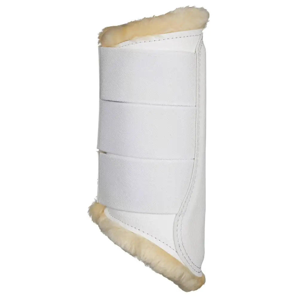 LeMieux Fleece Lined Brushing Boots White Medium Brushing Boots Barnstaple Equestrian Supplies