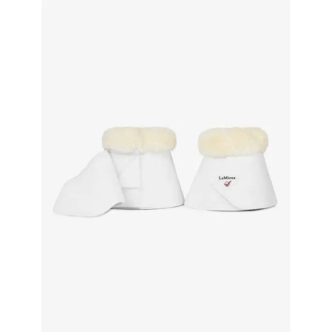 LeMieux Fleece WrapRound Over Reach Boots White - Over Reach Boots