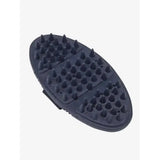 Black lemieux flexi massage brush with soft rubber nodules and dense conical bristles in navy color