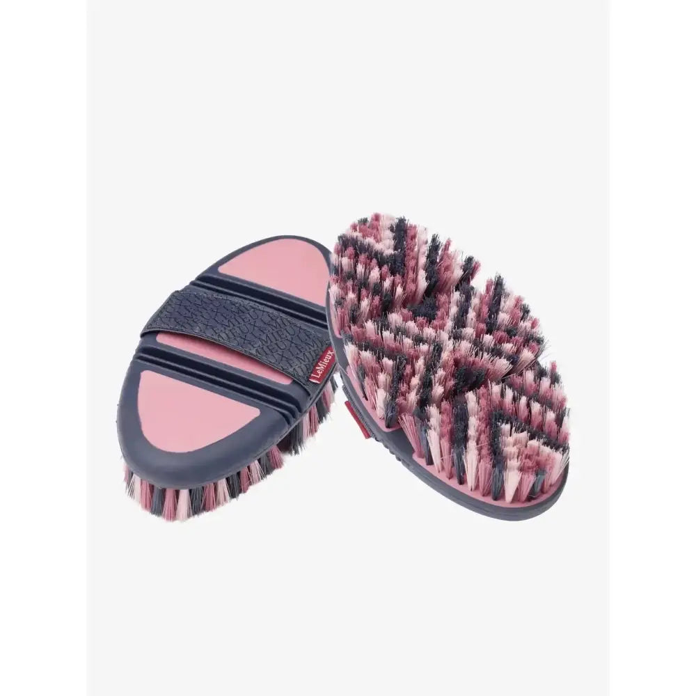 Lemieux flexi scrubbing brush peony in pink and black with textured grip handle for easy scrubbing