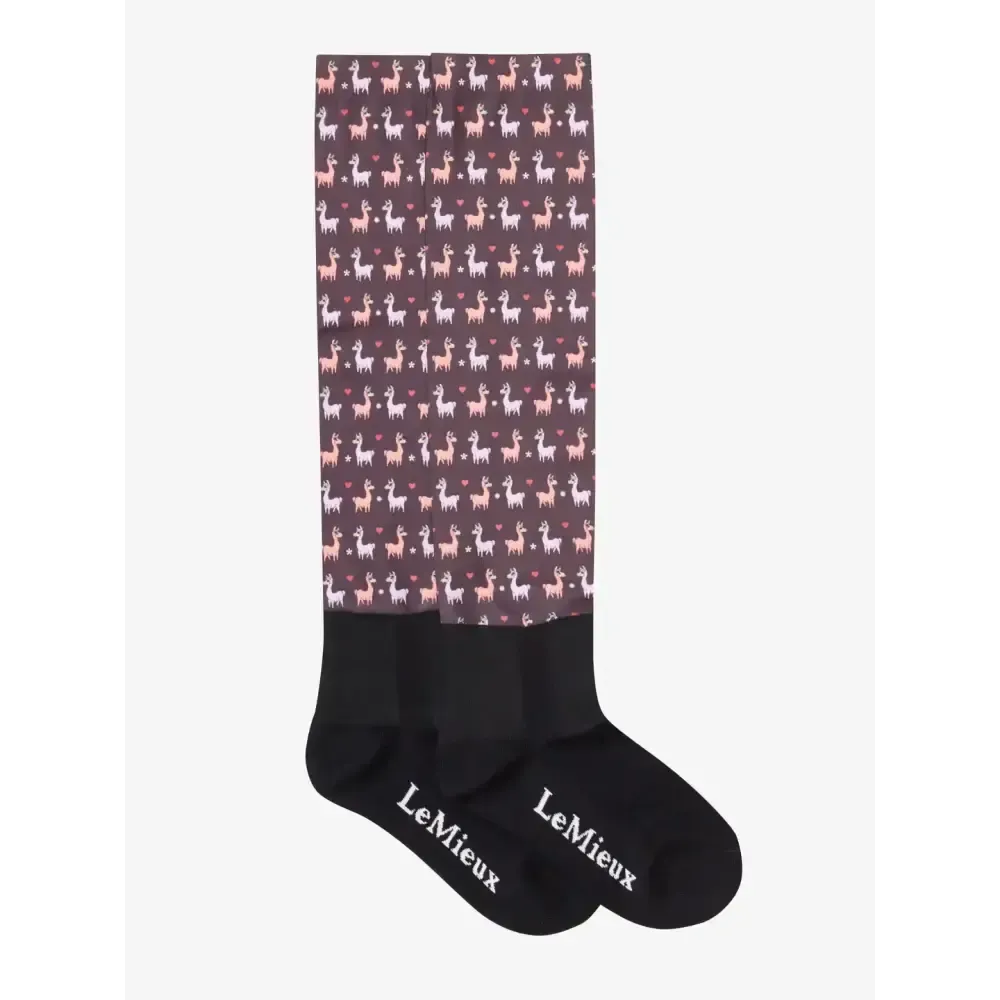 Lemieux Footsie Socks Llamas Damson Damson Small Riding Socks
