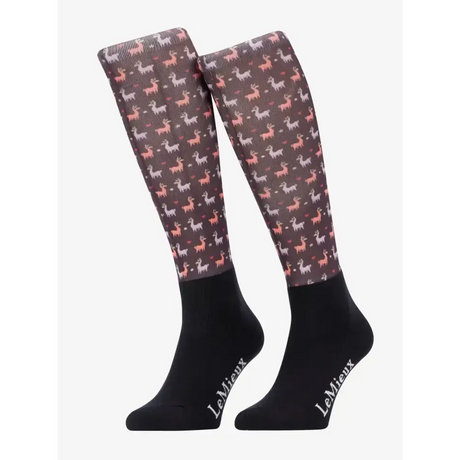 Lemieux Footsie Socks Llamas Damson Damson Small Riding Socks