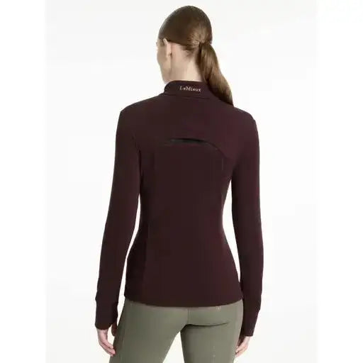 Lemieux Frances Quarter Zip Fleece Damson Damson UK 6 Fleece Tops