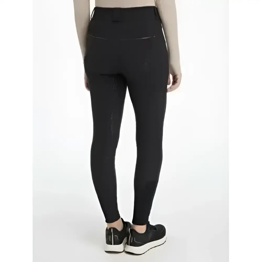 Black lemieux freya pro high-waisted athletic leggings with subtle perforated thigh details perfect for workouts