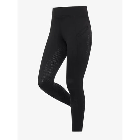 LeMieux Full Grip Brushed Pull On Black Black 6 Riding Tights