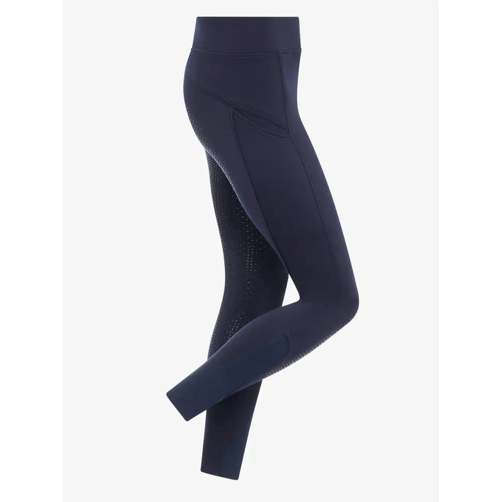 LeMieux Full Grip Brushed Pull On Navy 6 Riding Tights Barnstaple Equestrian Supplies