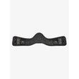 Black leather leMieux gel-tek anatomic dressage girth with silver buckles maximises comfort gel and ultra soft oiled leather