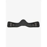 Black leather leMieux gel-tek anatomic dressage girth with silver buckles maximises comfort gel and ultra soft oiled leather