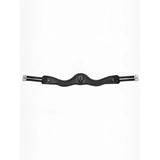 Black leather anatomic high performance girth black with comfort gel impregnated padding and silver buckles from lemieux