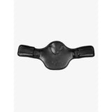 Black leather lemieux gel-tek anatomic short stud girth with central padding and two side straps for high performance use