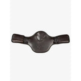 Dark brown leather saddle pad with central padding and side flaps for lemieux gel-tek anatomic high performance girth