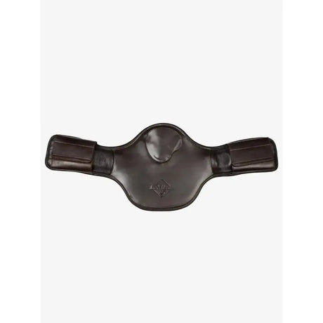 Dark brown leather saddle pad with central padding and side flaps for lemieux gel-tek anatomic high performance girth