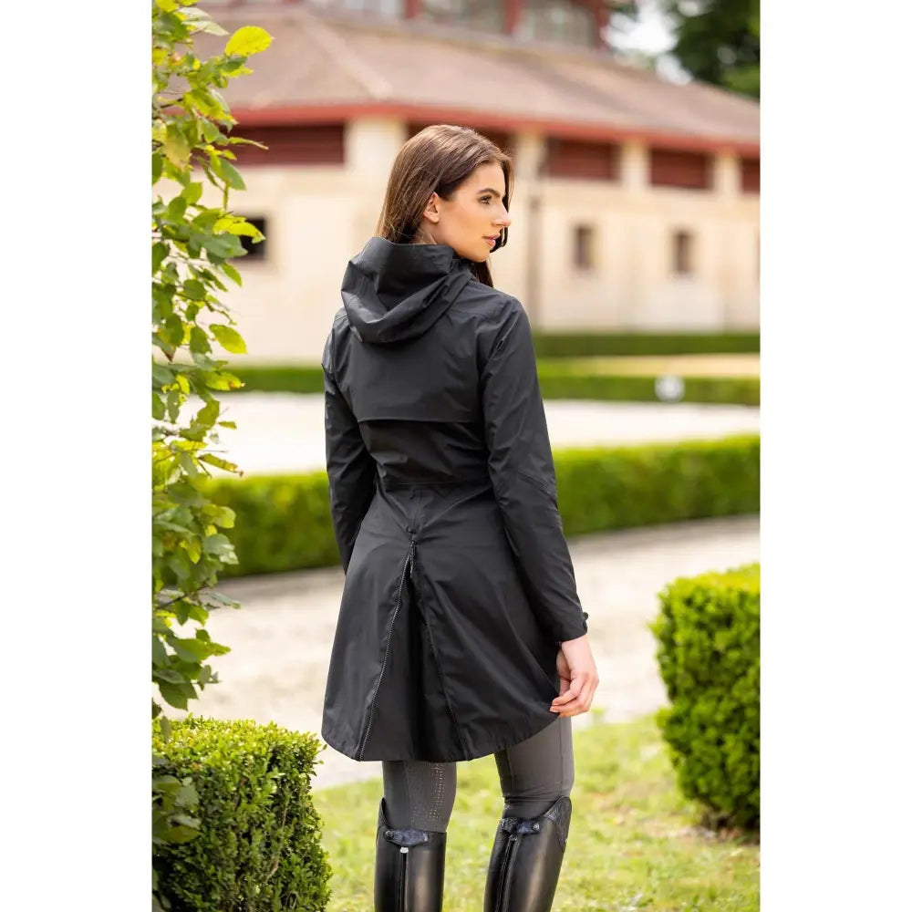 Lemieux Grace Long Rain Jacket Black 6 Outdoor Coats & Jackets Barnstaple Equestrian Supplies