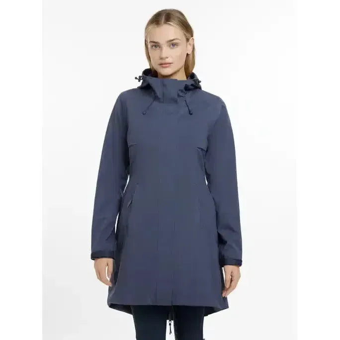 Lemieux Grace Long Rain Jacket Dusk Blue Dusk Blue UK 6 Outdoor Coats & Jackets