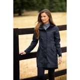 Lemieux Grace Long Rain Jacket Navy 6 Outdoor Coats & Jackets Barnstaple Equestrian Supplies