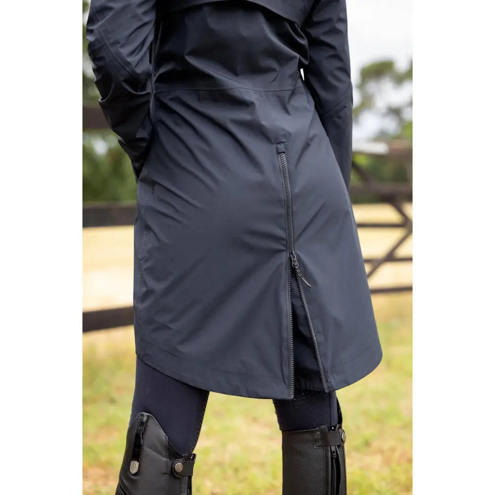 Lemieux Grace Long Rain Jacket Navy 6 Outdoor Coats & Jackets Barnstaple Equestrian Supplies