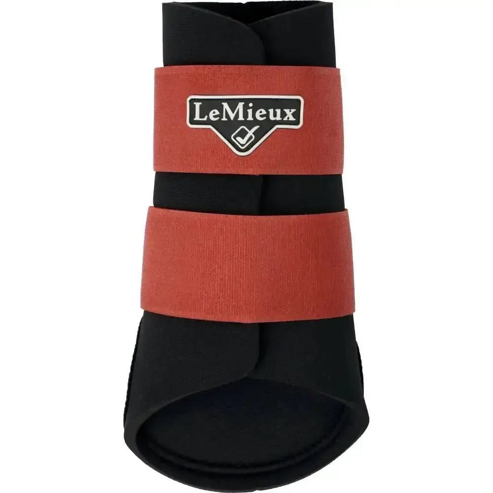 Red and black lemieux grafter boot sienna with elastic straps hard working boot for ultimate horse protection