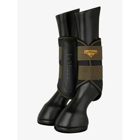 Black and olive green lemieux grafter boots alpine with sleek protective design highly durable brushing boots