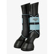 Lemieux grafter boots glacier in black and light blue featuring sleek, highly durable brushing boots design