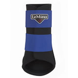 Blue and black lemieux grafter brushing boot benetton with padded design for horse leg protection