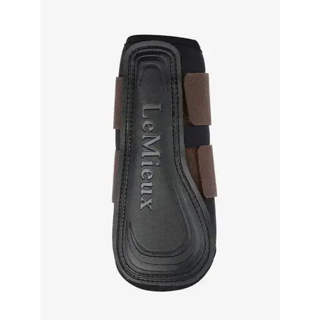 Black and brown leather lemieux grafter brushing boot with embossed branding highly durable grafter brushing boot