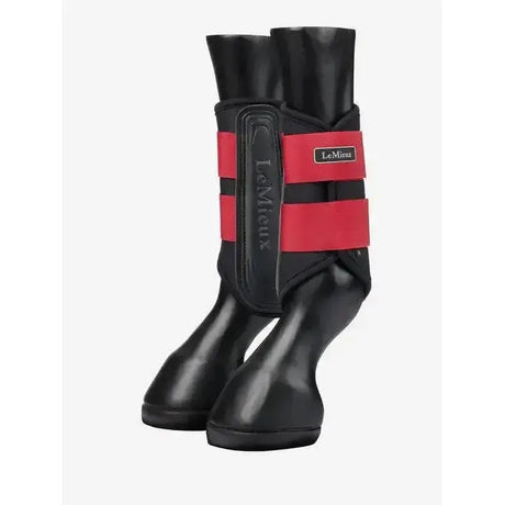 Black and red lemieux grafter brushing boot with glossy finish offering a highly durable grafter brushing option