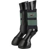 Black lemieux grafter brushing boot guards with green and black stripes for highly durable hunter use