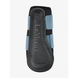 Black and light blue lemieux grafter brushing boot with adjustable straps, a highly durable grafter brushing boot