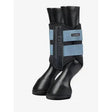 Black lemieux grafter brushing boot with light blue straps sleek glossy finish highly durable grafter brushing boot