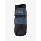 Black and navy blue lemieux grafter brushing boot with adjustable straps for a highly durable grafter brushing boot
