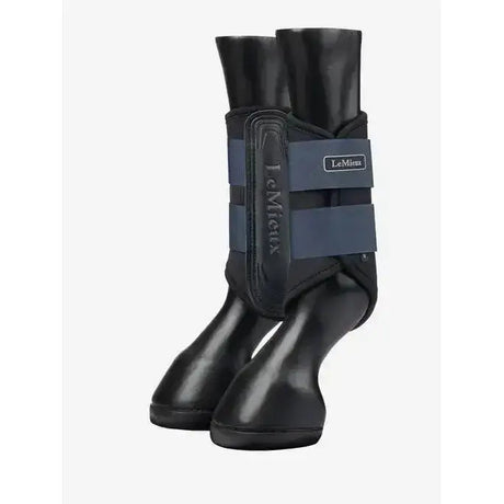 Black lemieux grafter brushing boot guards with dark gray straps and embossed branding for highly durable use