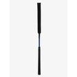 Black leather riding crop with blue metallic shaft and lemieux branding on handle lemieux grip-tek baton navy